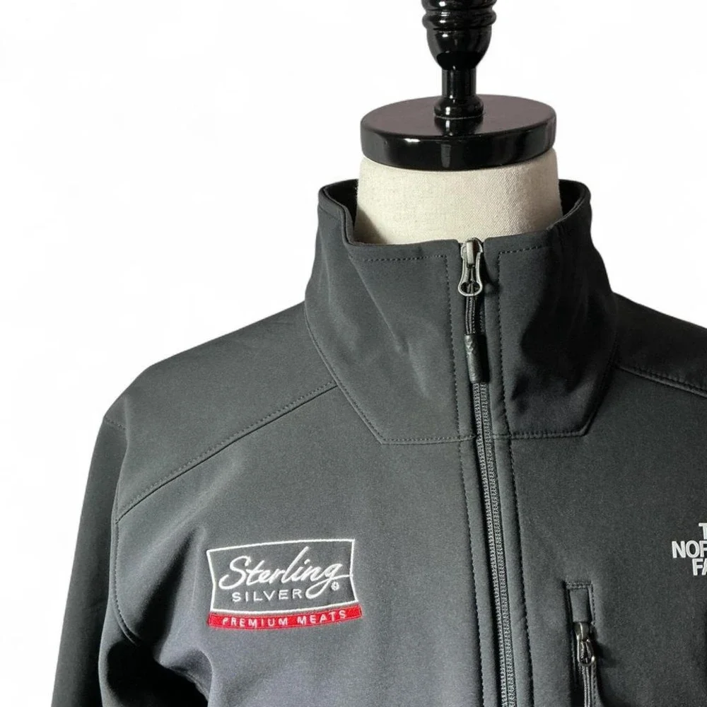 The North Face Men's Sterling Silver Premium‎ Meats Soft Shell Jacket L Black